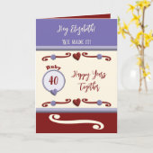 妻ルビー40周年紫 カード (黄色い花)