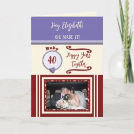 妻ルビー40周年記念紫の写真 カード