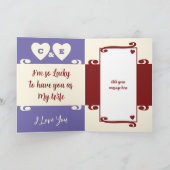 妻ルビー40周年記念紫の写真 カード (内部)