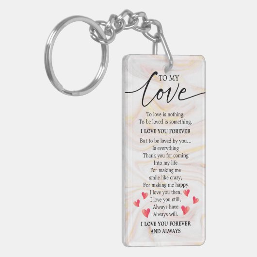 妻最高のの愛の伝言 キーホルダー (正面左)