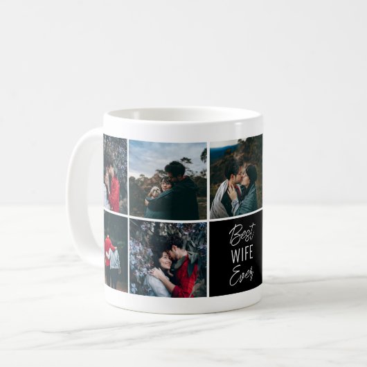 妻最高のは今まで写真パーソナライズされたコーヒーマグ コーヒーマグカップ (正面左)