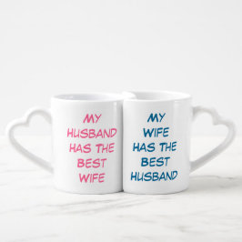 妻最高の夫最高のユーモア愛ハート ペアカップ