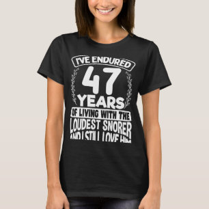 妻結婚とWの47周年結婚した Tシャツ
