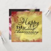 妻結婚の一周忌 カード (正面/裏面インサイチュ)