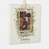 妻結婚ユーカリへの誓いの贈り物 セラミックオーナメント (右)