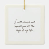 妻結婚ユーカリへの誓いの贈り物 セラミックオーナメント (裏面)