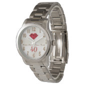 妻結婚夫40周年記念品 腕時計 (アングル)