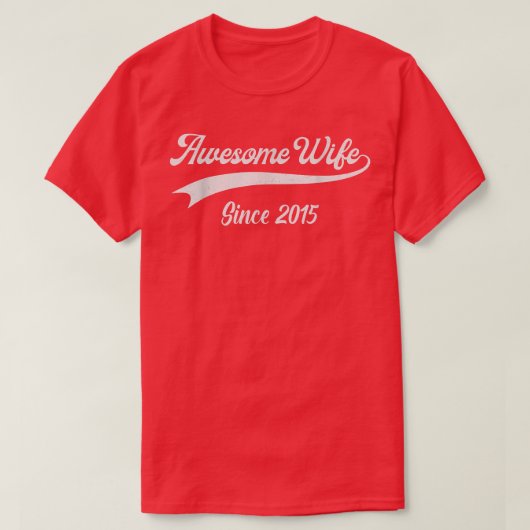 妻結婚Sへの7回目の素晴らしアニバーサリー Tシャツ (デザイン正面)