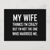 妻考え熱狂する結婚した私 ポストカード (正面)