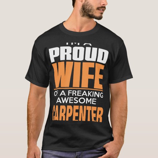 妻誇りを持った大工 Tシャツ (正面)