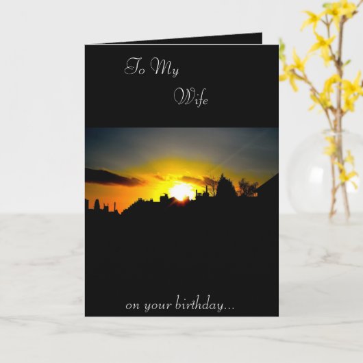 妻誕生日カード カード (黄色い花)