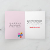 妻誕生日花または誰でも カード (内部)