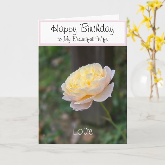 妻誕生日花または誰でも カード (黄色い花)