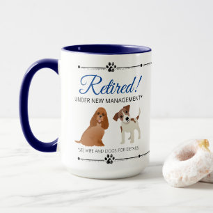 妻退職したと犬のマグを参照 マグカップ