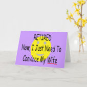 「妻退職したを説得する必要がある」 カード (黄色い花)