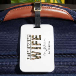 妻頼に任せおもしろいる ラゲッジタグ