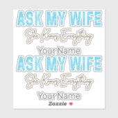 妻頼は全てのことわざを知っておもしろいいる シール (シート)