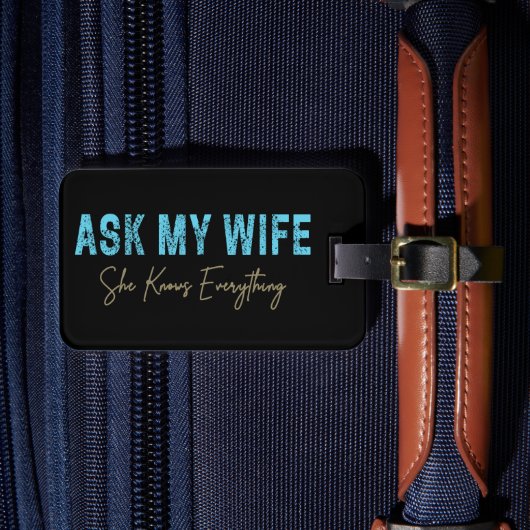 妻頼は全てのことわざを知っておもしろいいる ラゲッジタグ (正面インサイチュ4)