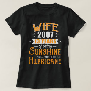 妻2007年贈り物13年結婚記念 Tシャツ