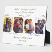 妻4垂直方向の写真を愛する言葉繊細な葉 フォトプラーク (側面)