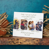 妻4垂直方向の写真を愛する言葉繊細な葉 フォトプラーク (側面)