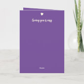 妻50周年私たちはそれを紫色にした カード (裏面)