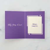 妻50周年私たちはそれを紫色にした カード (内部)