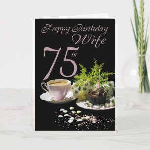 妻75の誕生日-バースデー・カードの妻 カード