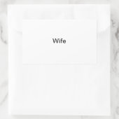 「妻」の写真ラベル 長方形シール (バッグ)