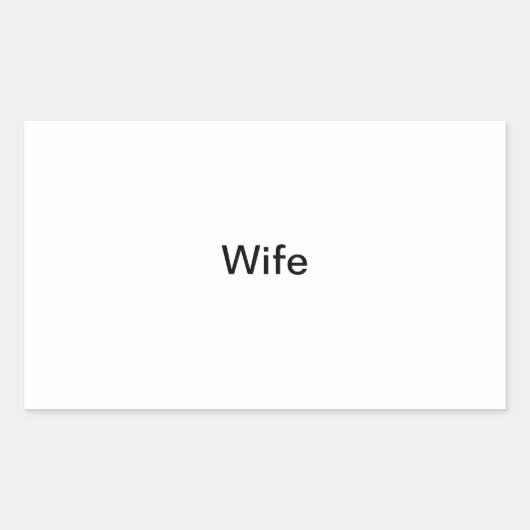 「妻」の写真ラベル 長方形シール (正面)