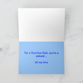 妻-もみからの夫への幸せな第1父の日 カード (内部)