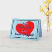 妻-もみからの夫への幸せな第1父の日 カード (黄色い花)