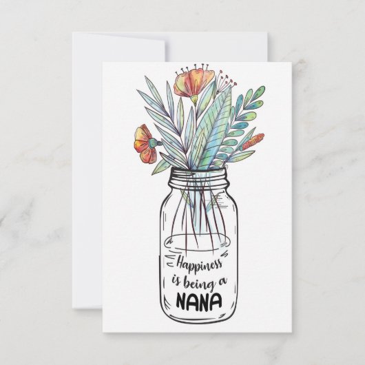 妻 アート 幸せは ナナである サンキューカード (正面)