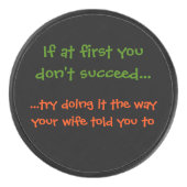 妻/コーチがホッケーパックにおもしろい言った アイスホッケーパック (正面)