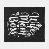 妻 ママ ボス かわいい母の日プレゼント フリースブランケット (正面(横))