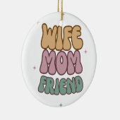 妻 ママ 友達、母の日のプレゼント、 ママへのプレゼント セラミックオーナメント (右)
