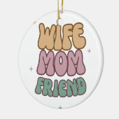 妻 ママ 友達、母の日のプレゼント、 ママへのプレゼント セラミックオーナメント (左)