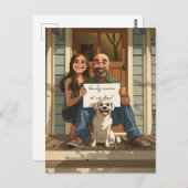 妻、夫、犬 ポストカード (正面/裏面)