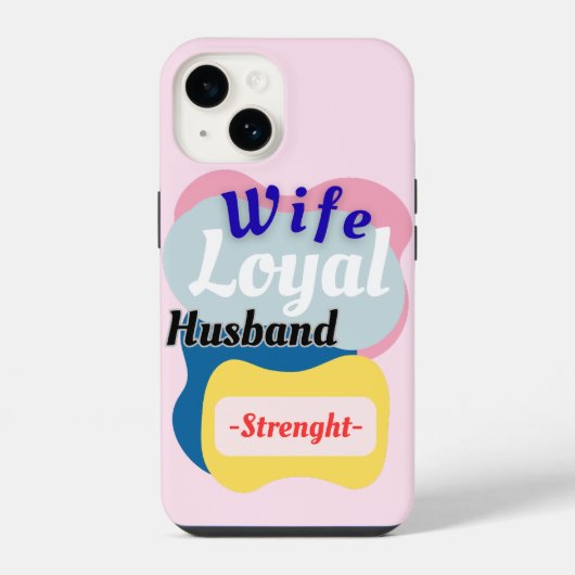 妻、忠実な夫、強さ iPhoneケース (裏面)