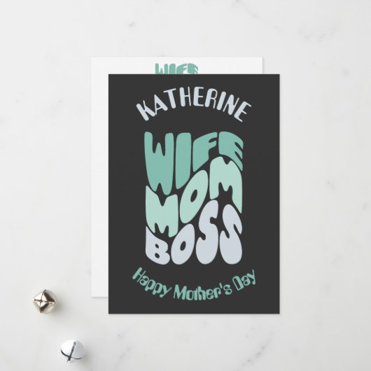 妻、母、ボスカスタム母の日カード シーズンカード (正面/裏面インサイチュ)