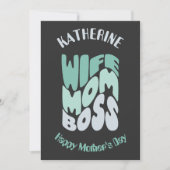 妻、母、ボスカスタム母の日カード シーズンカード (正面)