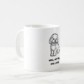 妻、母、犬好き コーヒーマグカップ (正面左)