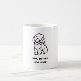 妻、母、犬好き コーヒーマグカップ