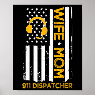 妻 母 911ディスパッチャー アメリカ国旗 独立記念日 4 ポスター
