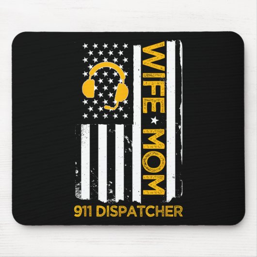 妻 母 911 ディスパッチャー アメリカ国旗 独立記念日 4 マウスパッド (正面)