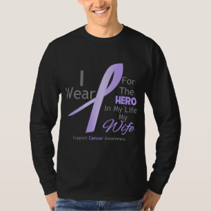 妻-私の人生の一般にCancer英雄 Tシャツ
