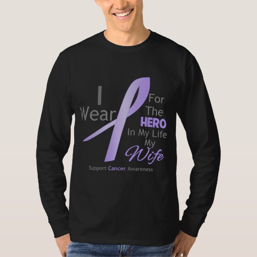 妻-私の人生の一般にCancer英雄 Tシャツ (正面)