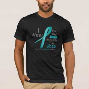 妻-私の人生の卵巣癌の英雄 Tシャツ