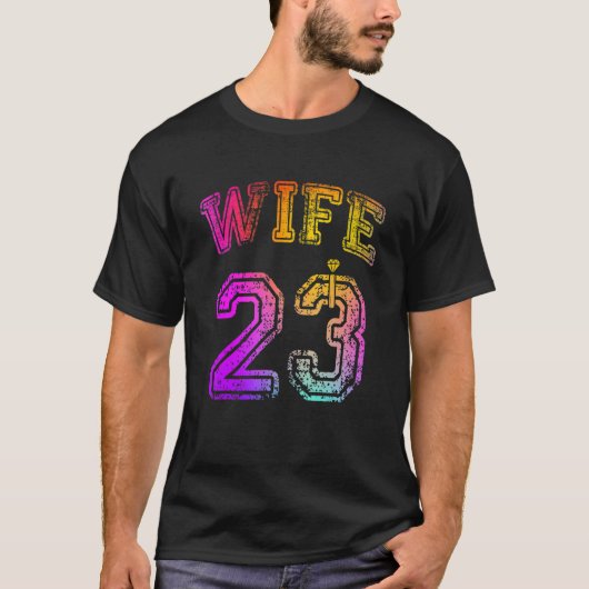 妻 結婚記念パーティー 妻ペア 2023 ハネムーン Tシャツ (正面)