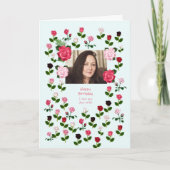 妻，誕生日,バラ カード (正面)